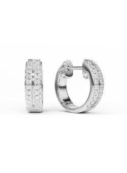 Cercei din aur alb de 18K cu diamante de 0.32ct