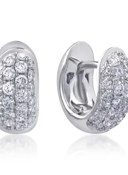 Cercei din aur alb de 18K cu diamante de 0.49ct