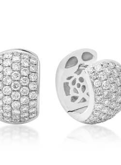 Cercei din aur alb de 18K cu diamante de 0.89ct