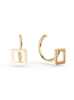 Cercei din aur galben