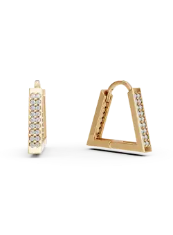 Cercei din aur galben