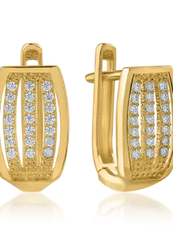 Cercei din aur galben