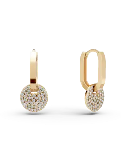 Cercei din aur galben