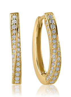 Cercei din aur galben