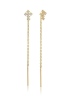 Cercei din aur galben