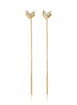 Cercei din aur galben