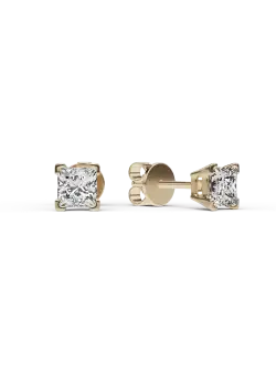 Cercei din aur galben cu diamante de 0.022ct