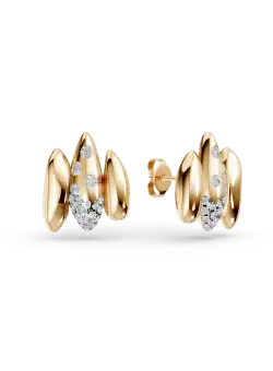 Cercei din aur galben cu diamante de 0.5ct