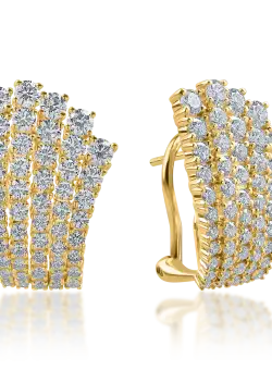 Cercei din aur galben cu diamante de 2.7ct