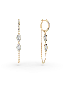 Cercei din aur galben cu zirconii