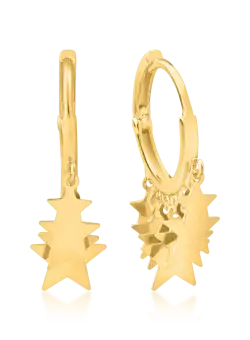 Cercei din aur galben de 14K