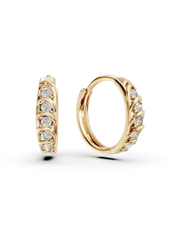 Cercei din aur galben de 14K