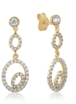 Cercei din aur galben de 14K