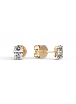 Cercei din aur galben de 18K cu diamante de 0.6ct