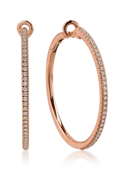 Cercei din aur roz cu diamante de 0.5ct