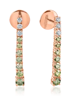 Cercei din aur roz cu diamante de 1.2ct