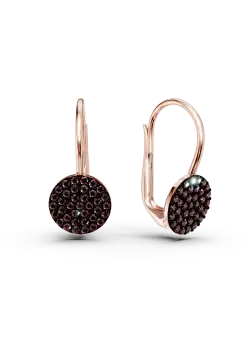 Cercei din aur roz cu zirconii