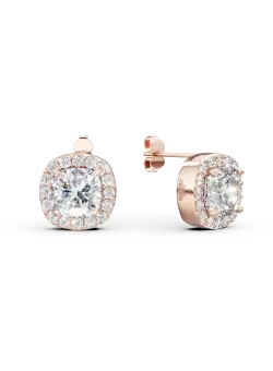 Cercei din aur roz de 14K