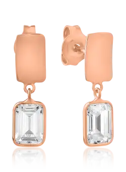 Cercei din aur roz de 14K