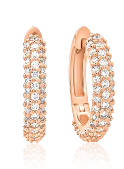 Cercei din aur roz de 14K