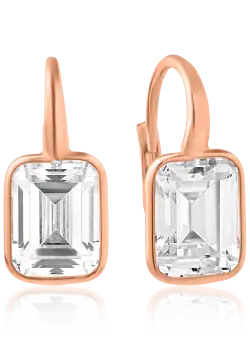 Cercei din aur roz de 14K