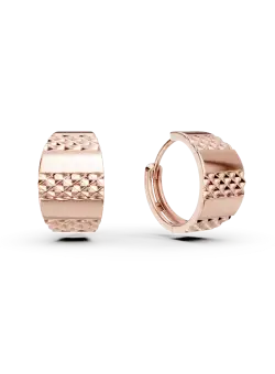 Cercei din aur roz de 14K