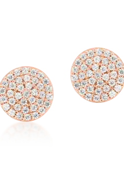 Cercei din aur roz de 14K