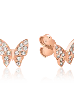 Cercei din aur roz de 14K