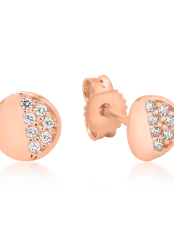 Cercei din aur roz de 14K