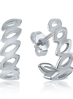 Cercei geometrici cu surub din aur alb