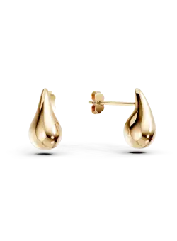 Cercei lacrima din aur galben