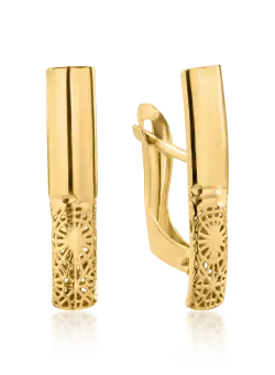 Cercei on-ear din aur galben