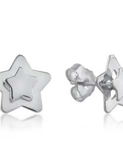 Cercei stelute din aur alb