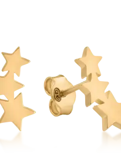 Cercei stelute din aur galben de 14K