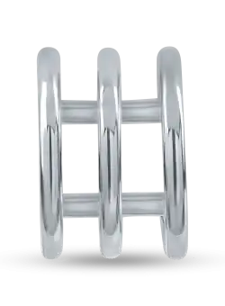 Cercel ear cuff din aur alb