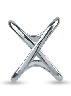 Cercel ear cuff din aur alb