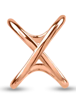 Cercel ear cuff din aur roz