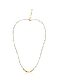 Colier cu perle din aur galben de 14K