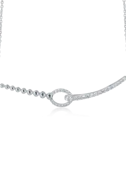 Colier din aur alb cu diamante de 0.2ct