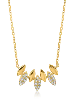 Colier din aur galben cu diamante de 0.1ct