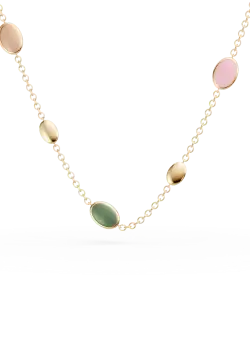 Colier din aur galben cu turmaline multicolore de 1.7ct