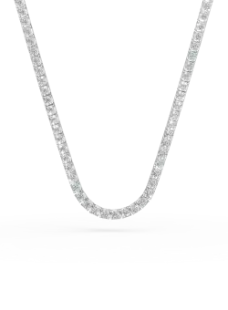 Colier tennis din aur alb cu diamante de 1.1ct