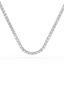 Colier tennis din aur alb cu diamante de 1.9ct