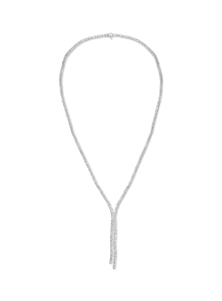 Colier tennis din aur alb cu diamante de 9.5ct