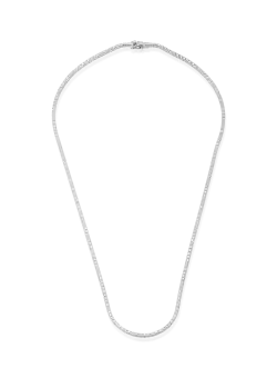 Colier tennis din aur alb de 18K cu diamante de 1.8ct