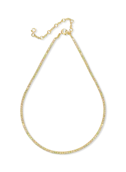 Colier tennis din aur galben cu diamante galbene de 6.4ct