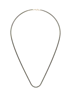 Colier tennis din aur galben cu zirconii negre