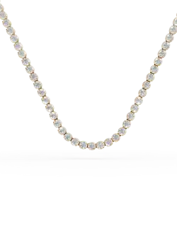 Colier tennis din aur galben cu zirconii