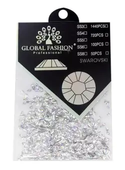 Cristale unghii 3D Swarovski Global Fashion Romb - Silver holografic