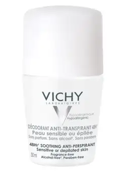 Deodorant roll-on antiperspirant fara&nbsp;parfum 48h, Vichy, 50 ml